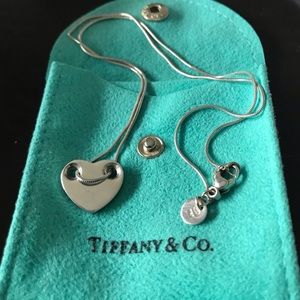 Tiffany Co Heart Pendant Necklace